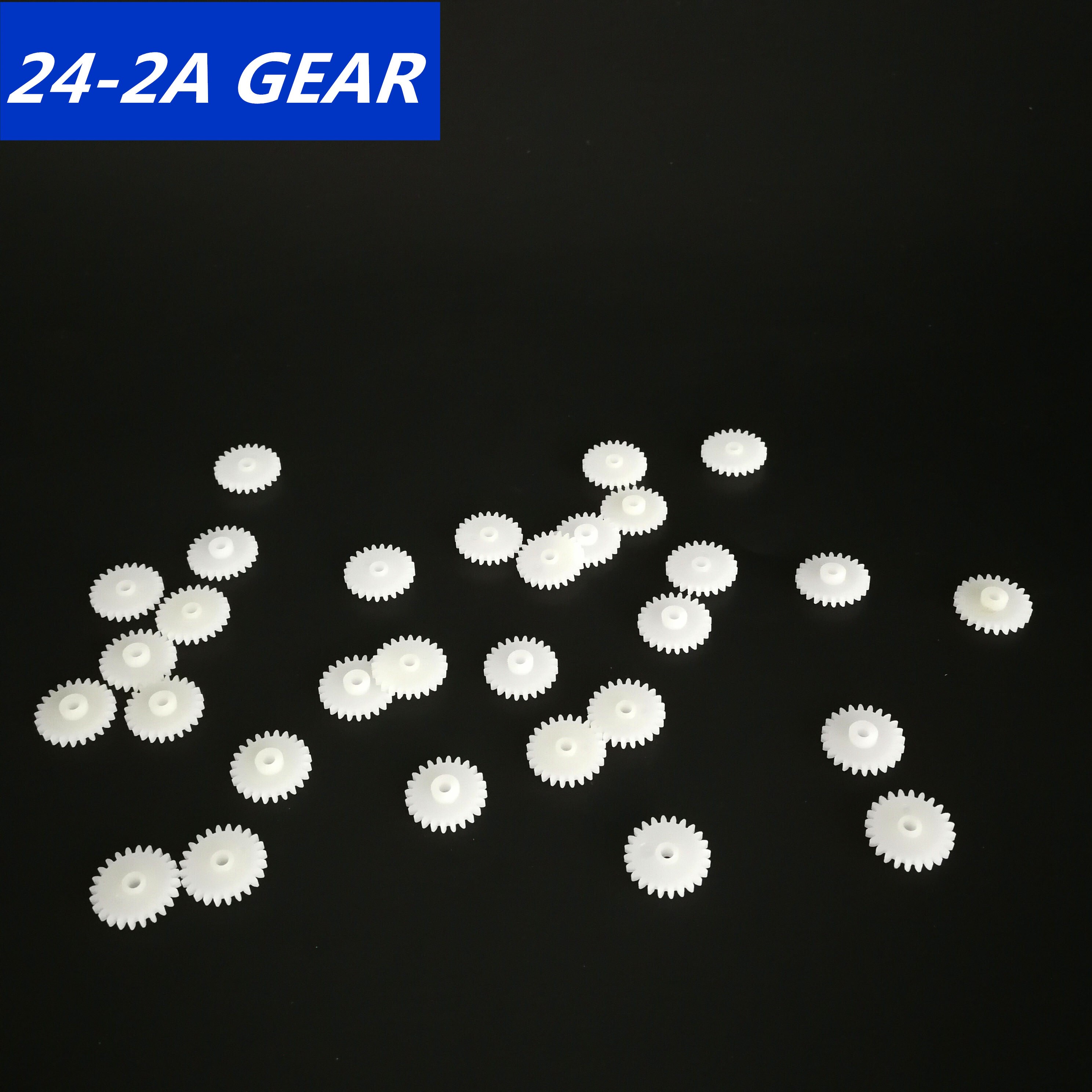 30Pcs 0.5 Modulus 9 Teeth24-2A Plastic Gear Cog for 2mm Toy Car Motor Shaft Mini Plastic Motor Shaft Gear toy gear