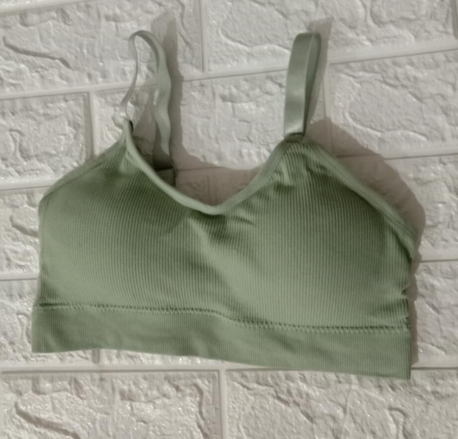 Seamless Sports Bra Women Push Up Sport Top for fitness U Back Padded Sports Bras Vest Shockproof Running Gym Workout Bra: 01green