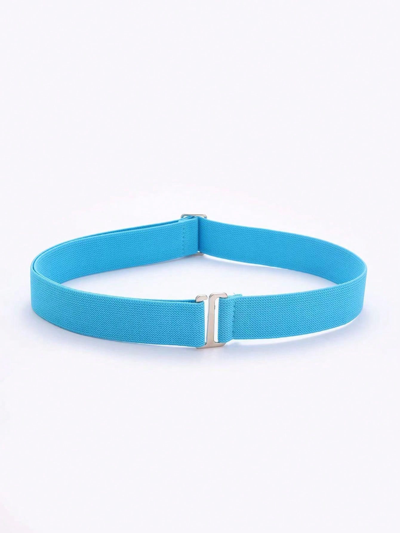 1pc elastische, comfortabele en verstelbare antislipbroekriem voor dames, past op de meeste maten: Sky Blue