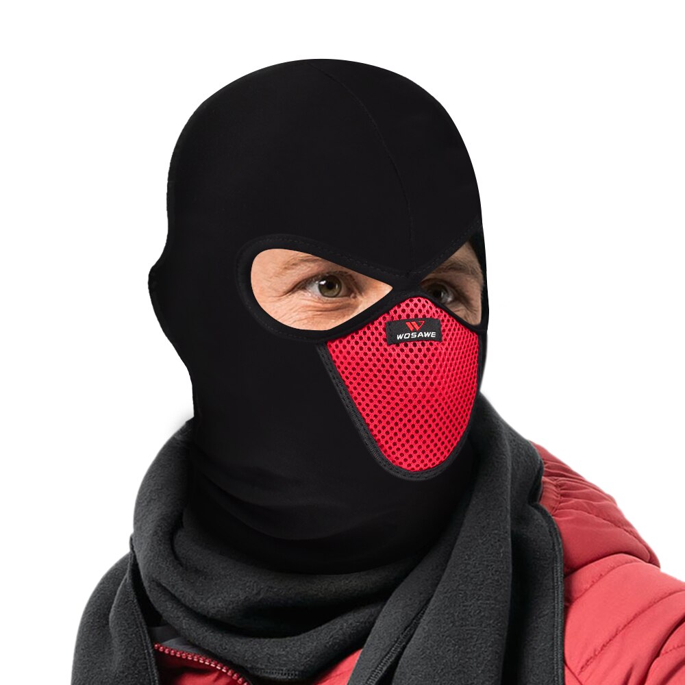 Winter Fleece Motorfiets Volgelaatsmasker Cover Anti-Dust Winddicht Gezichtsmasker Hat Nek Warmer Helm Skiën Gezicht Shield balaclava: 46R