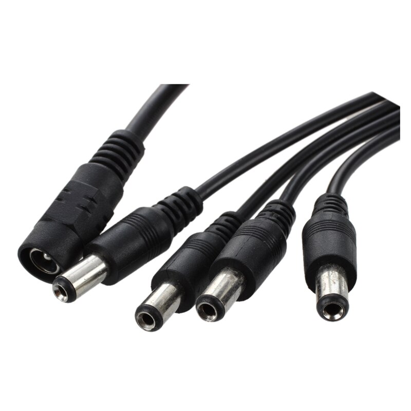 2PCS 1 To 4 DC Power 4-Port Splitter Adapter Cable With 30Cm 1 Female To 2 Male Plug DC Power Jack Splitter Cable