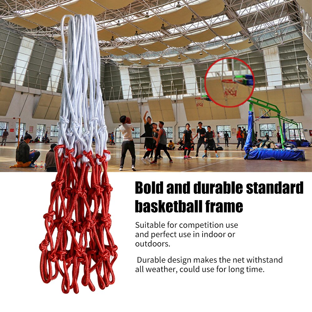 2pcs Basketball Net Replacement Parts Thickened Polyester Rim Universal Training Heavy Duty Hoop Mesh Outdoor Sports Durable