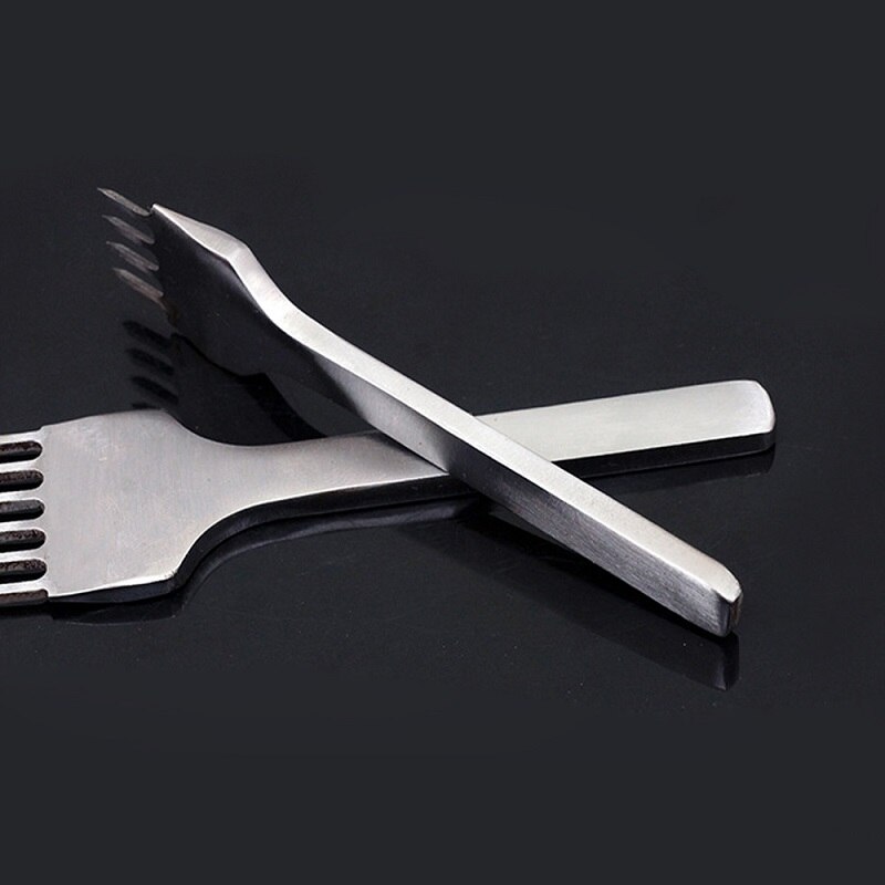 3/4/5/6mm Leather Chisel Spacing Punch Tool For Leather Hole Punches Stitching Sewing DIY Leather Craft Tools 1/2/4/6 Prong