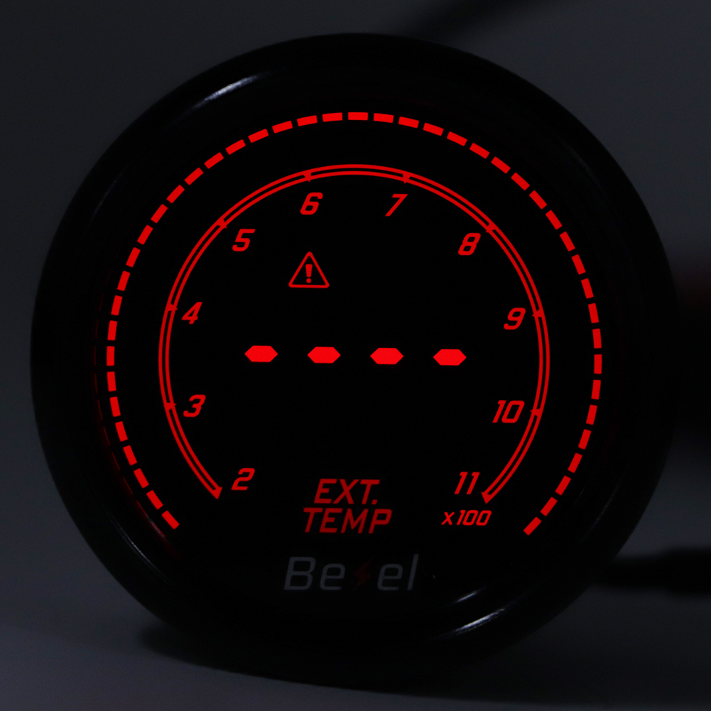2in/52mm LED Universal Car Exhaust Gas Temperature Gauge 7 Colors Ext Temp Meter EGT Gauge