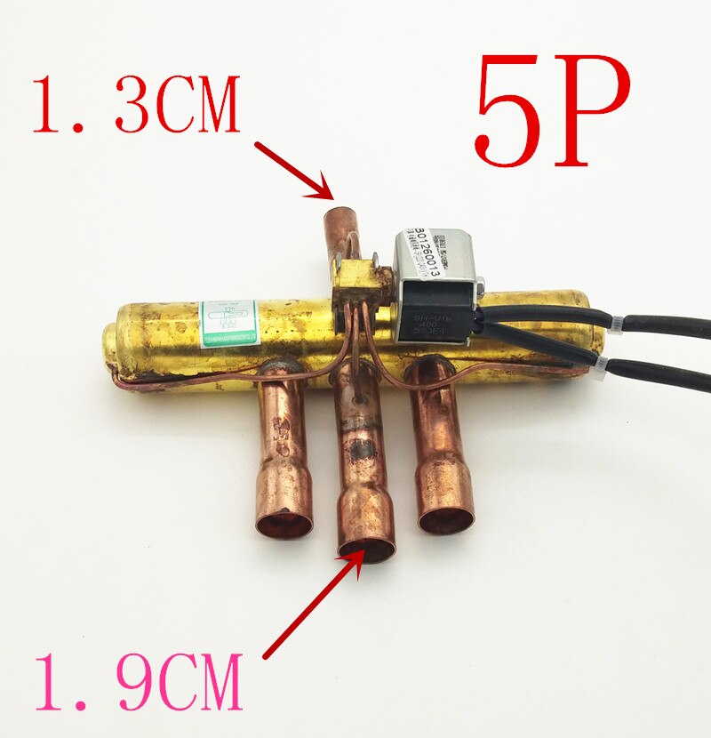 Copper Air Conditioning Four-Way Reversing Valve 5P Universal Four-Way Valve with Coil Integrated 4 Electromagnetic Coil Set