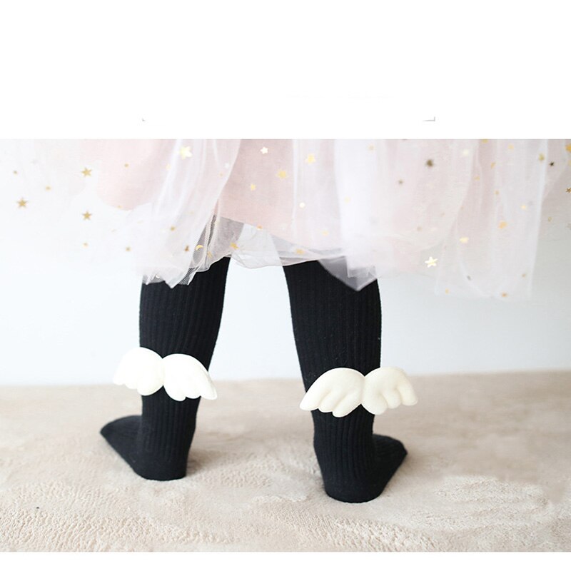 GZhilovingL Autumn Winter Infant Baby girls Cotton Angel Lovely Wing Pantyhose Warm Child Kids Ribbed Legging Knitted Stockings