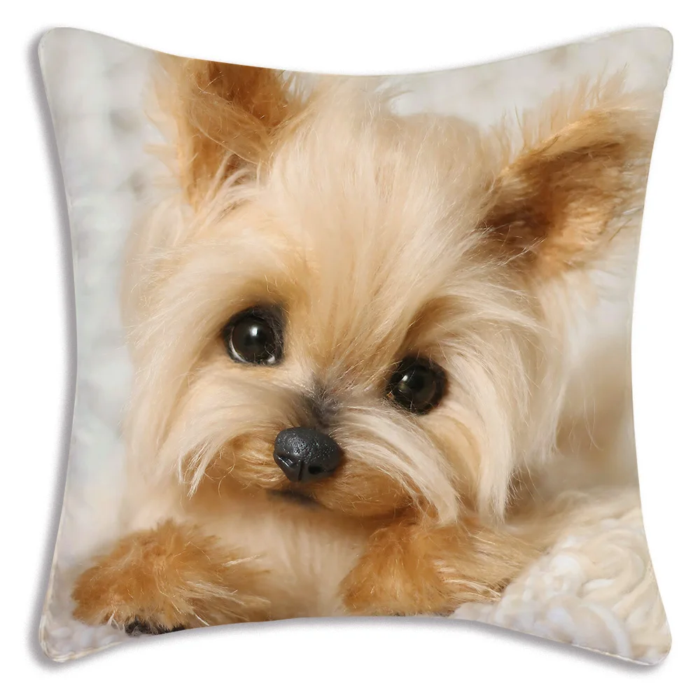 Fodere per cuscini per cani carini Divano dei cartoni animati Federa decorativa per la casa Stampa Fodera per cuscino carina: 400*400mm / Colore rosa