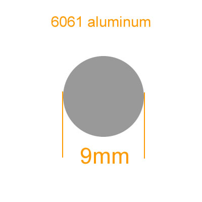 6061 / 7075 aluminum rod,diameter 3mm 4mm 5mm 6mm 8mm 10mm, Aluminum Round bar,Good electroplating properties, anti-corrosion: 245mm / 9mm 6061