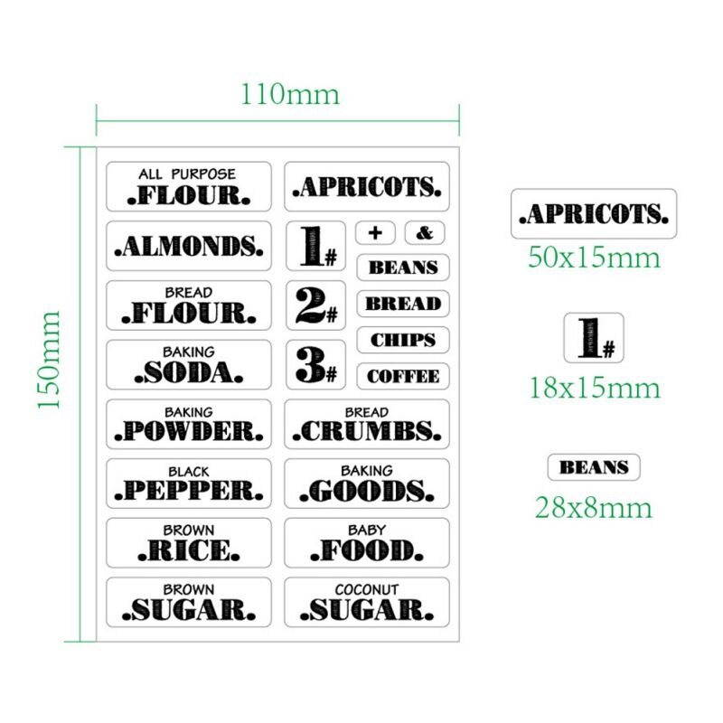 Voedsel Labels Keuken Lijm Eten Etiketten Opslag Vriezer Sticker Waterdicht Papier Keuken Voedsel Datum Veilig Levert Stickers