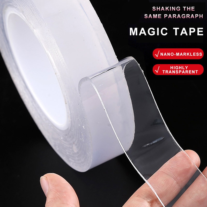 IKSNAIL dwustronna Nano żel krzemionkowy magiczna taśma bezśladowy zmywalny klej samochodowy i domowy wielofunkcyjny stały klej anty-slipmata