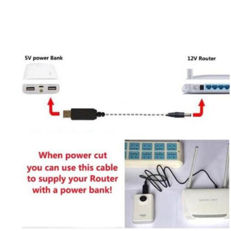 5v 9v 12v skriv en usb power boost line dc step up modul usb converter adapter kabel 5.5mm*2.1mm stik jack strømkabel stik
