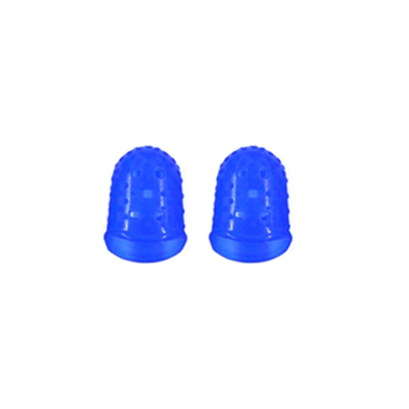 Gitarre Spielen Finger Schutz String Instrument Silikon Finger Protector Links Hand Gitarre Anfänger Praxis Finger Schutz: Dark blue Big