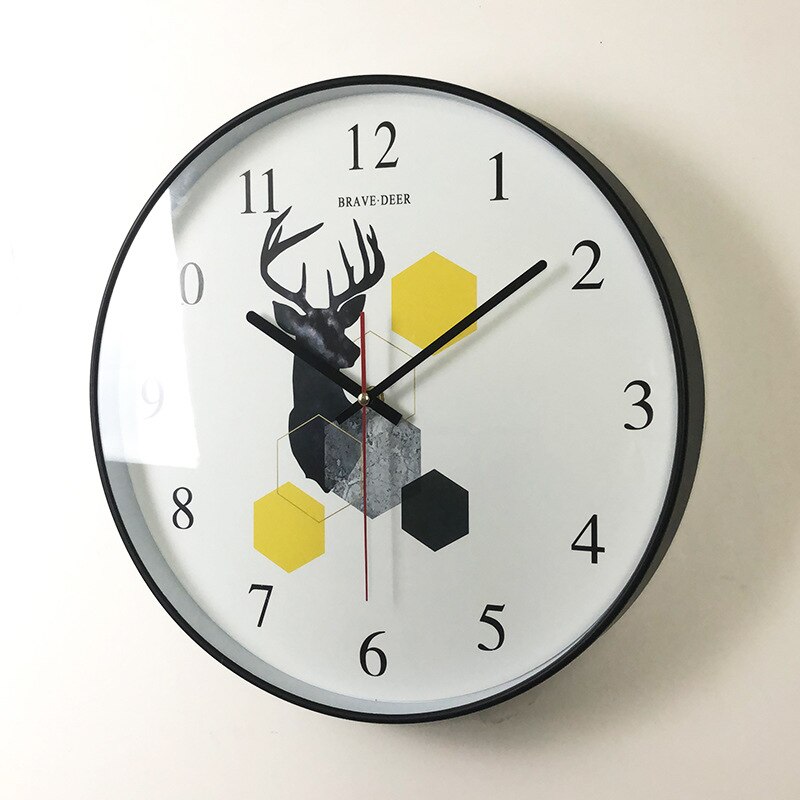 14 Inch Large Wall Clock Living Room Modern Metal Silent Large Clocks Wall Watches Home Decor Kitchen Horloge Mural D087: F