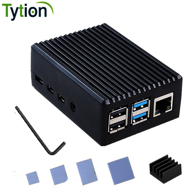 Tytion Raspberry Pi 4 Armor Aluminum Alloy Case with Cooling Column Passive Cooling Case