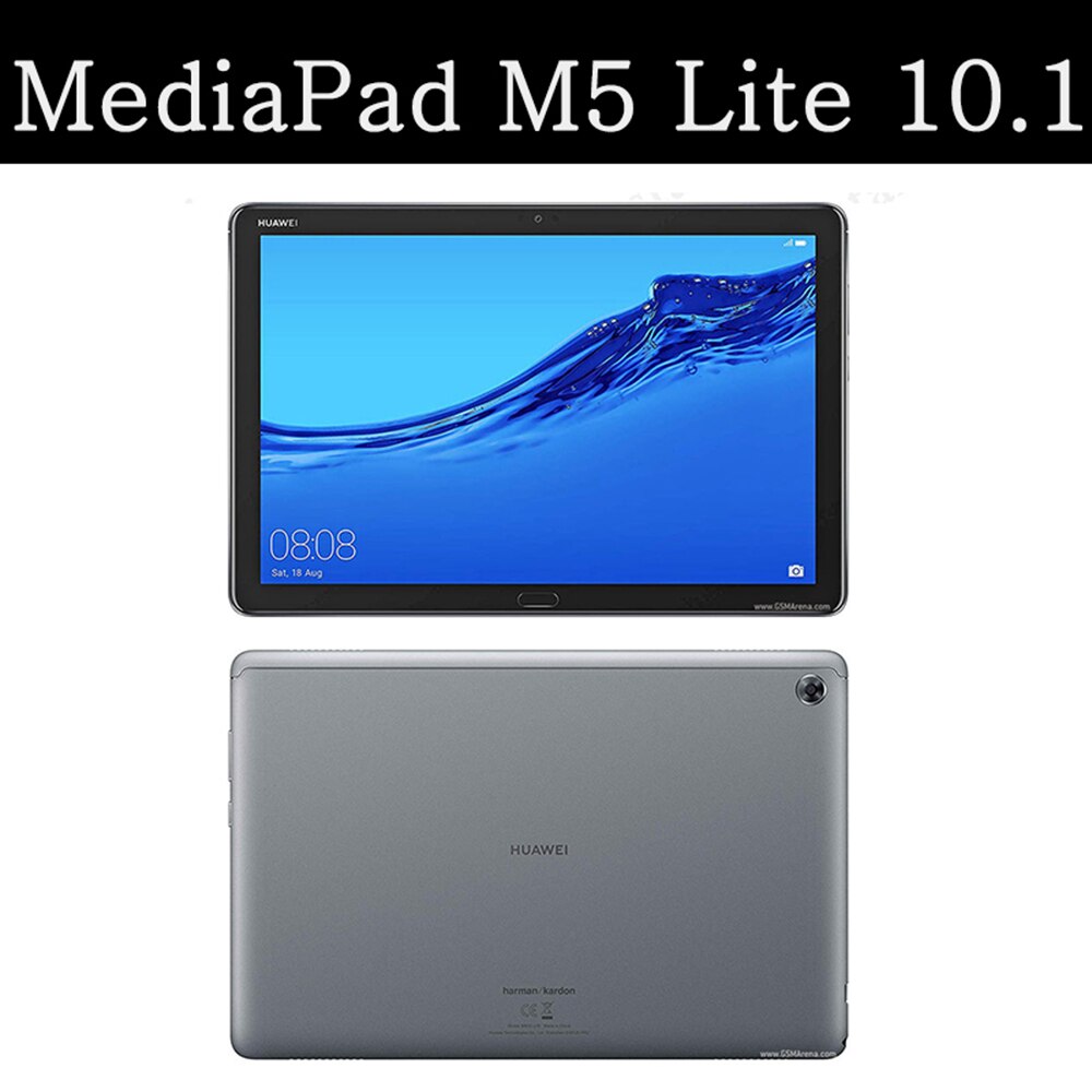 Funda huawei mediapad  m5 lite 10.1 bah 2-w19 bah 2-l09 magnetiskt läderfodral flip cover tabletfodral kickstand folio coque