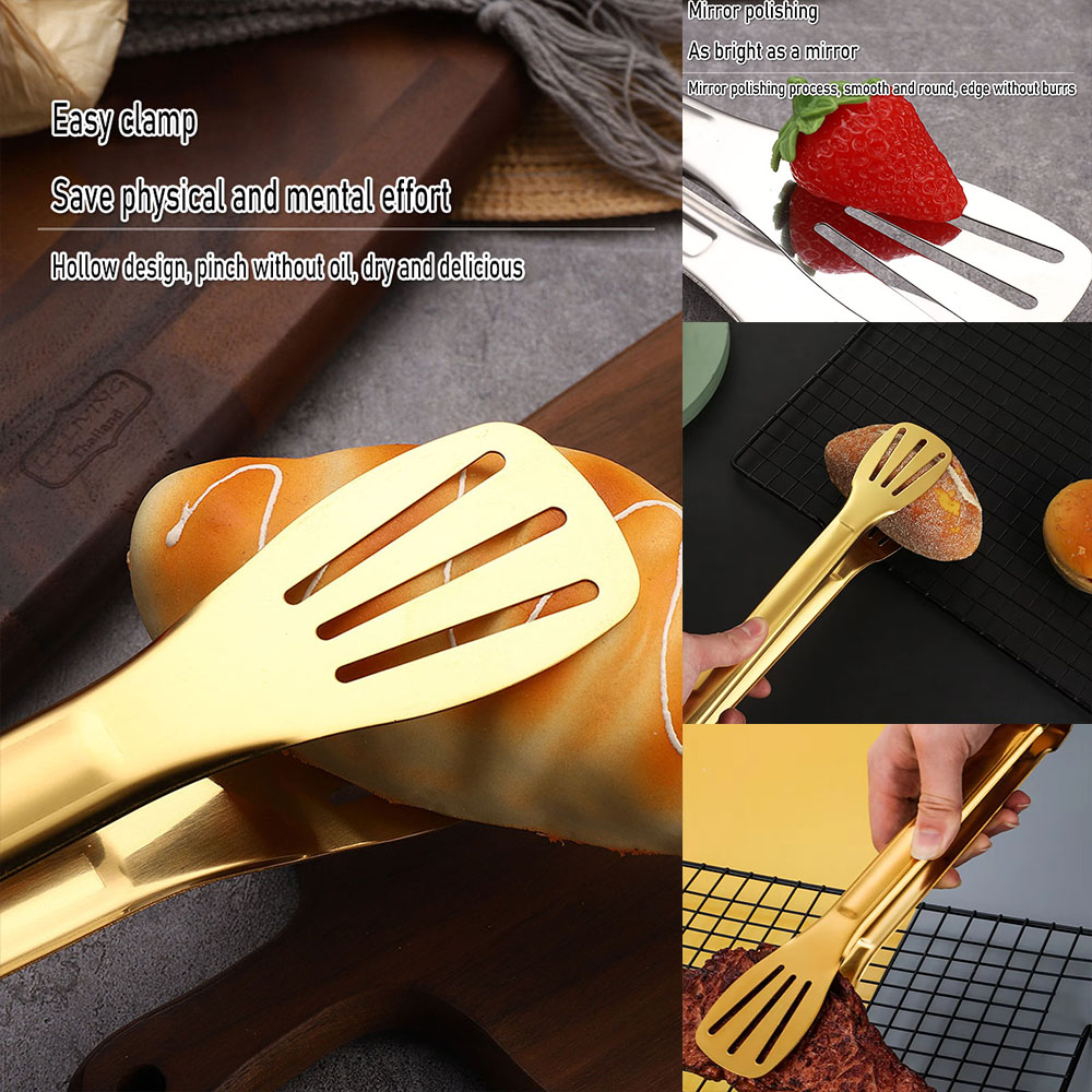 Roestvrij staal antislip voedselklem keukengerei buffet kookgereedschap broodclip accessoires voor desserts salades barbecue
