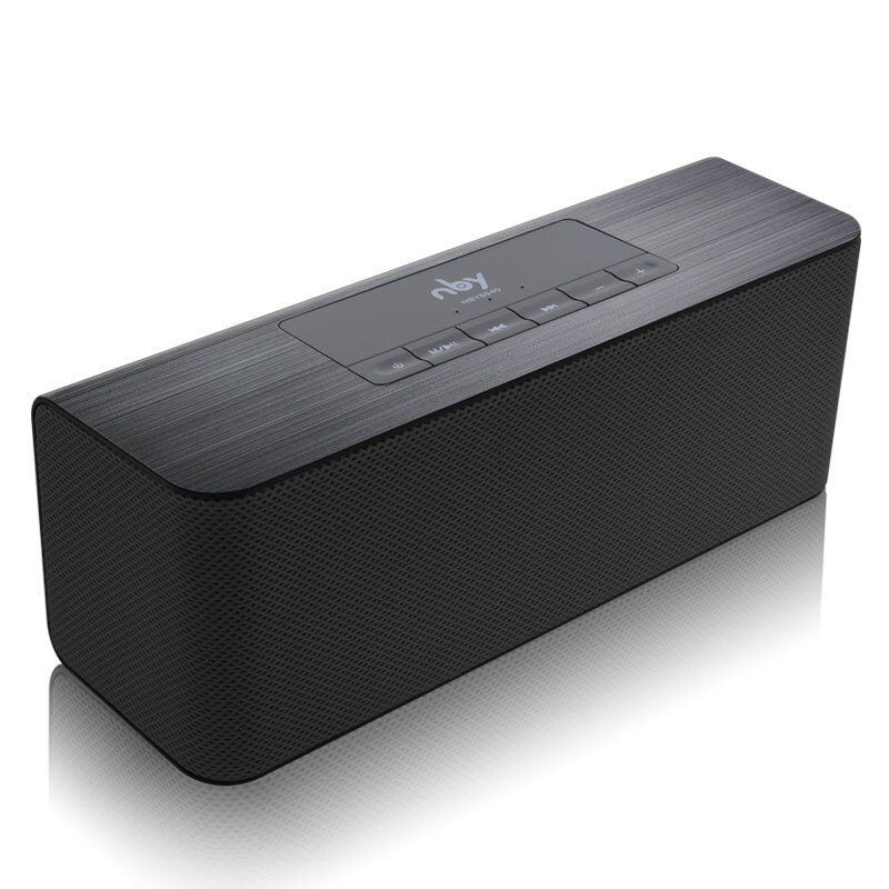 NBY 5540 Bluetooth Speaker Portable Wireless Speaker High-definition Dual Speakers with Mic TF Card Loudspeakers MP3 Player: Black