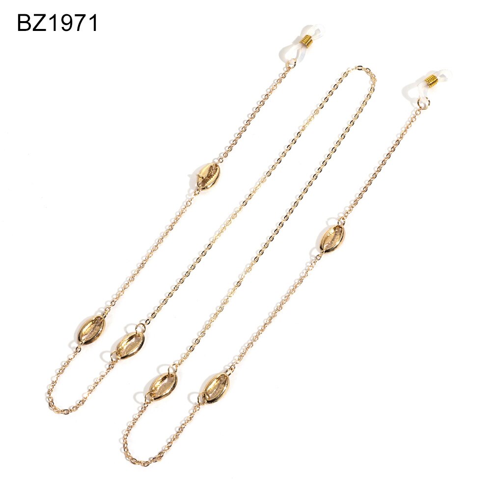 Pearls Sunglasses Chains for Women Metal Charms Eyeglasses Lanyard Necklace Glasses Holder Strap Cord Eyewear Retainer: BZ1971