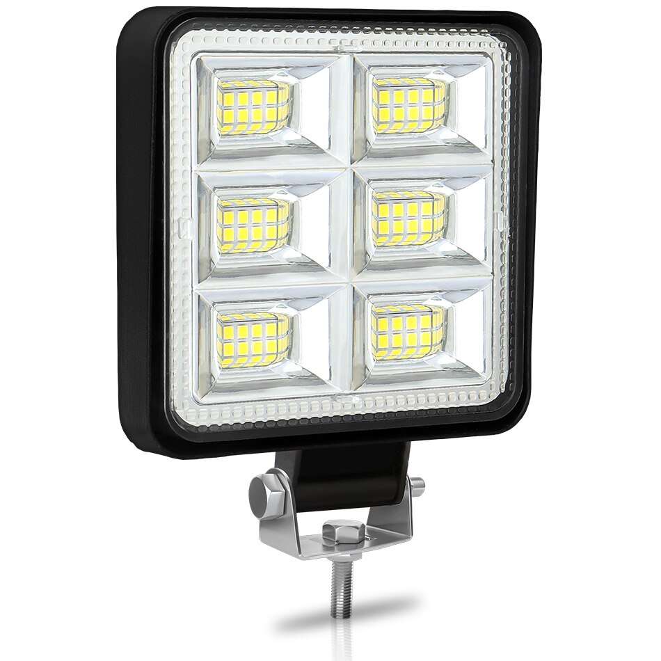 Car External Light 144W LED Work Light Bar Square Flood beam 24V 12V For Off road Truck 4X4 4WD Car SUV ATV Trailer Tractor Boat: 1PCS 6X8LED