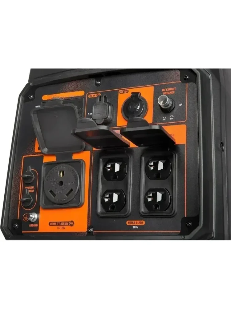 El generador inversor portátil de 4800 vatios produce energía limpia, previene daños, electrónica sensible, tanque ultraeficiente de 1,9 galones