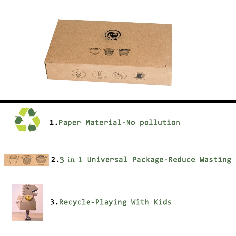 iCafilas Eco-Friendly Package Refillable Coffee Capsule Corp For Nespresso Reusable Pod Stainless Steel Upgrade Version