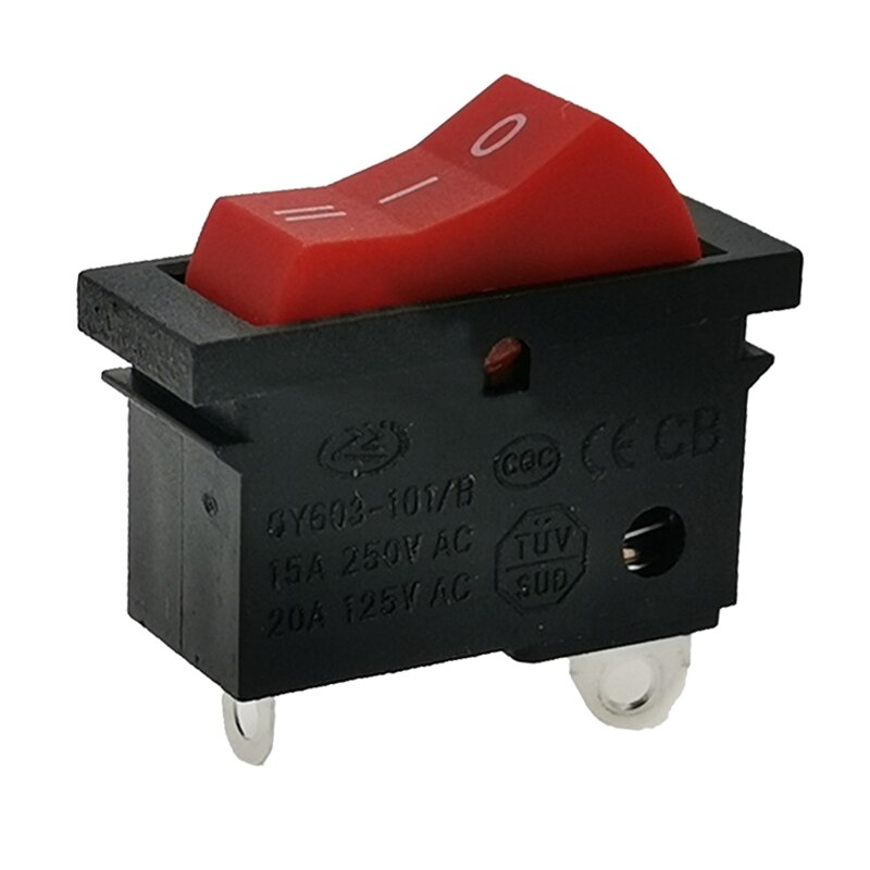 Electric Hair Blower Rocker Switch Hair Dryer Parts 3 Pin 3 Position Rocker Switch ON/Off Rocker Switch Black Red U1JE