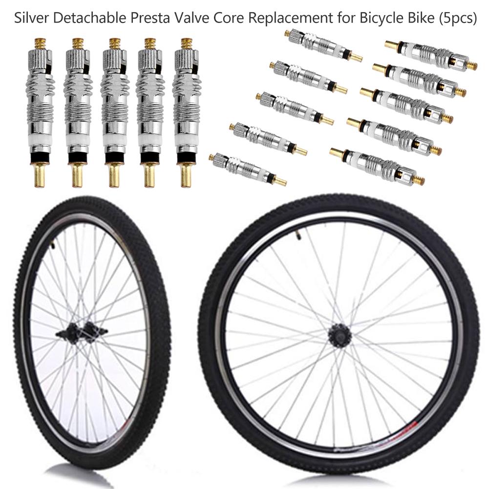 2/5/10pcs Valve Core Silver Detachable Copper Presta Valve Core Replacement for Bicycle MTB Road Bike Riding Cycling Accessories