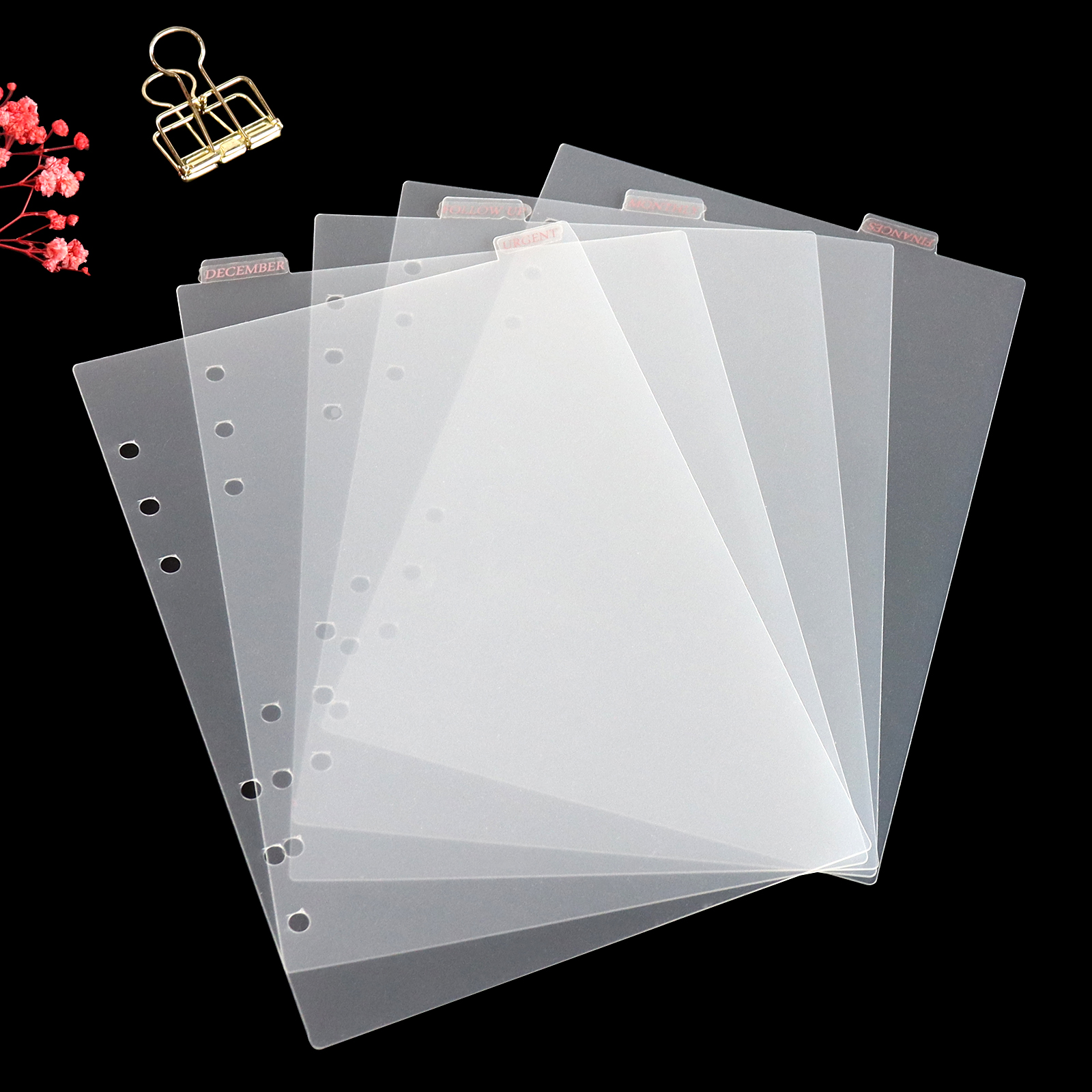 Sharkbang A5 A6 6 Holes Transparent Notebook Spira... – Vicedeal