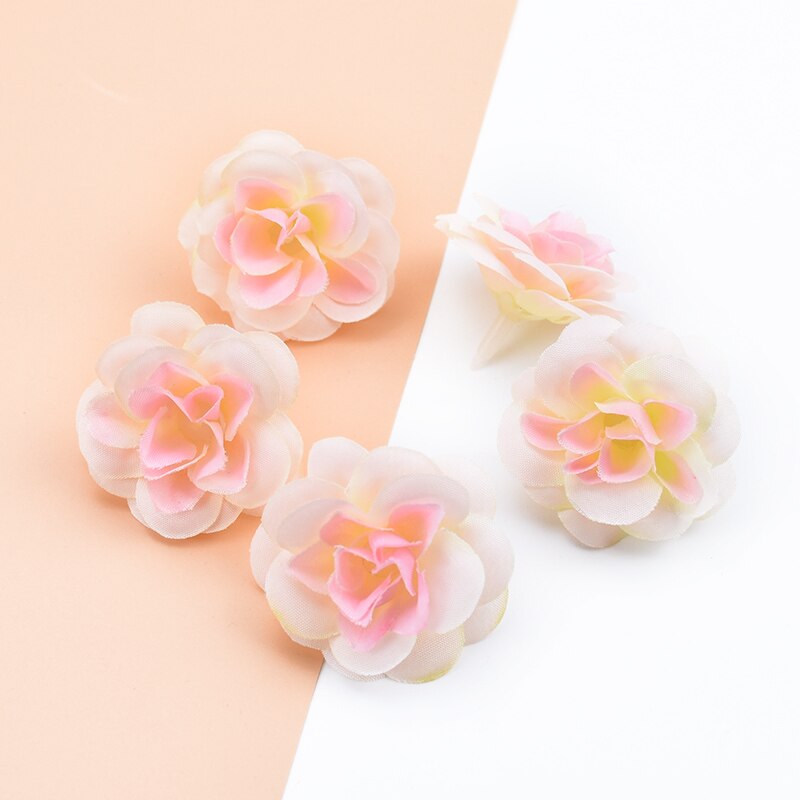 20 stk kunstige planter dekorative blomster kranse scrapbog bryllup boligindretning diy slik æske silke roser blomstervæg: Farve 11