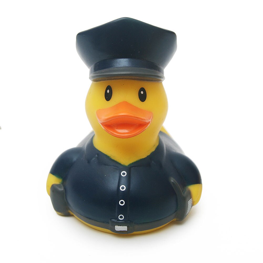 ESALINK 8-10Cm Schwimm Ente 14 Stile Pirate Ente Polizei Gummi Ducky Bad Spielzeug Baby Kognitiven Spielzeug Baden pädagogisches Spielzeug: YN025-1pcs