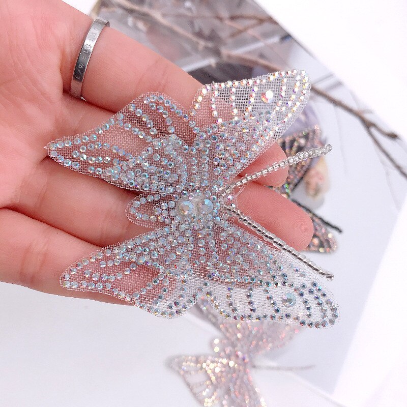 Diy strik schoen bloem bruids bruiloft feest schoenen accessoires voor hoge hakken sandalen laarzen slippers handmatige strass decoraties: Wit