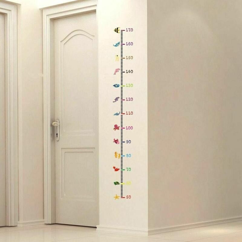 Children's Height Chart Pvc Height Measurement Wall Stickers Cartoon Mural Art Decal Home Decor Kindergarten Kids Height Chart