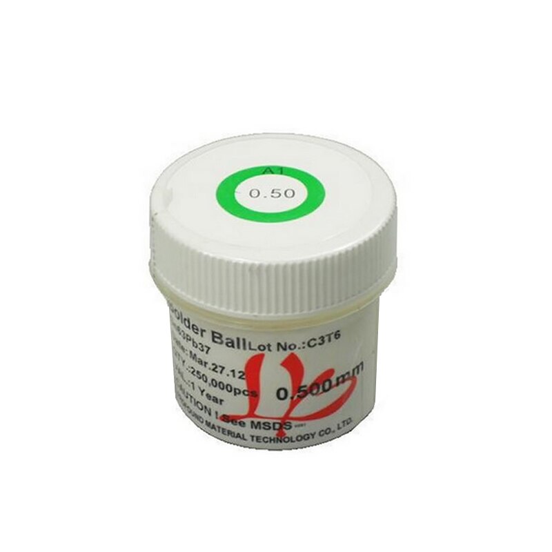 PMTC 250K BGA Solder Ball 0.2 0.25 0.3 0.35 0.4 0.45 0.5 0.55 0.6 0.65 0.76mm Leaded BGA Reballing Ball for IC Chip Rework: 0.5mm