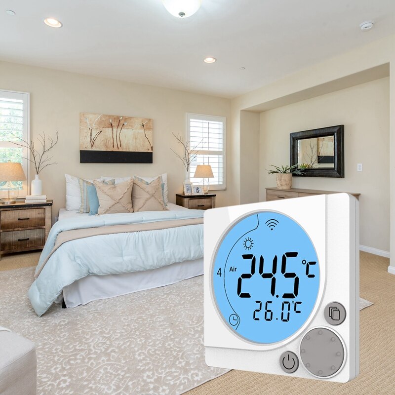 C28 Wifi Circular Electric Heating System Thermostat Round Digital Thermostat Smart Temperature Controller