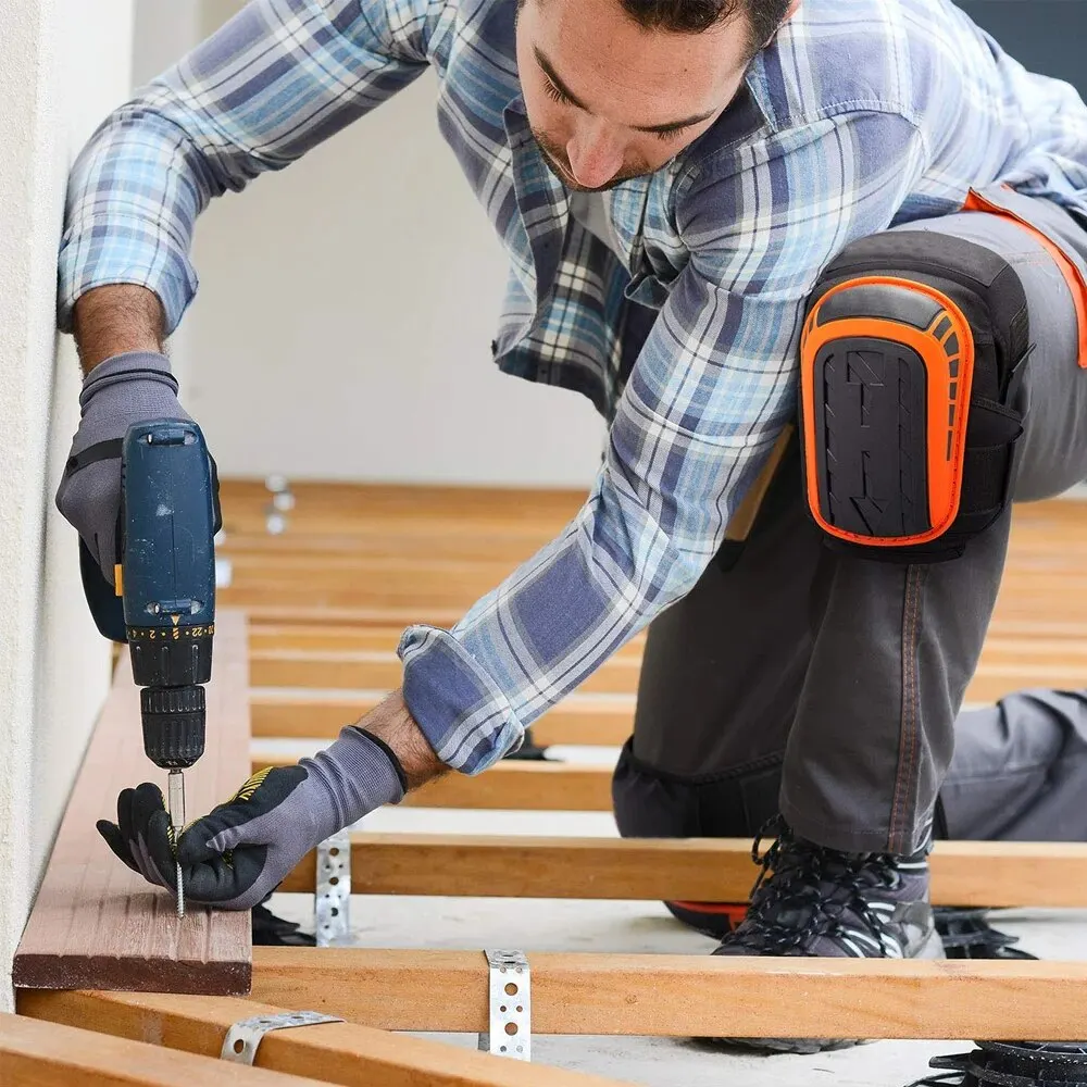 Heavy Duty EVA Foam Padding Knee Pads with Comfortable Gel Cushion and Adjustable Straps for Work and Gardening.