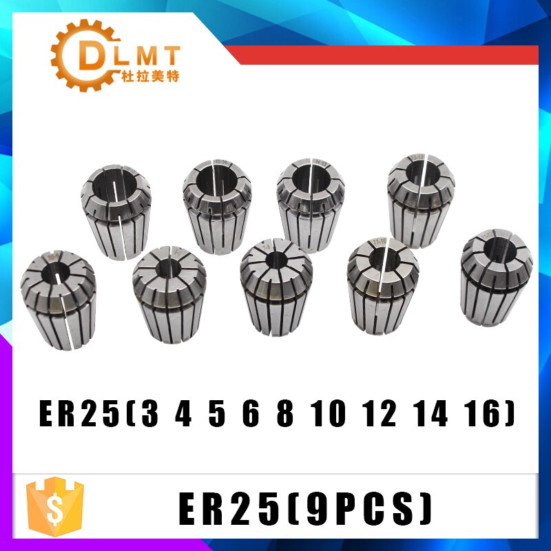 ER25 Lente Klemmen 9 Pcs MT4 ER25 1 Pcs ER25 Wrench 1 Pcs Collet Chuck Holder Gezicht Frezen Prieel Adapter voor Cnc Frezen