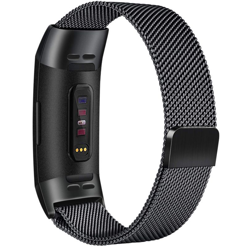 9 Colors For Fitbit charge 3 Fitness Band Magnetic Milanese Stainless Steel bracelet Replacement bands For charge3 strap: B / Small