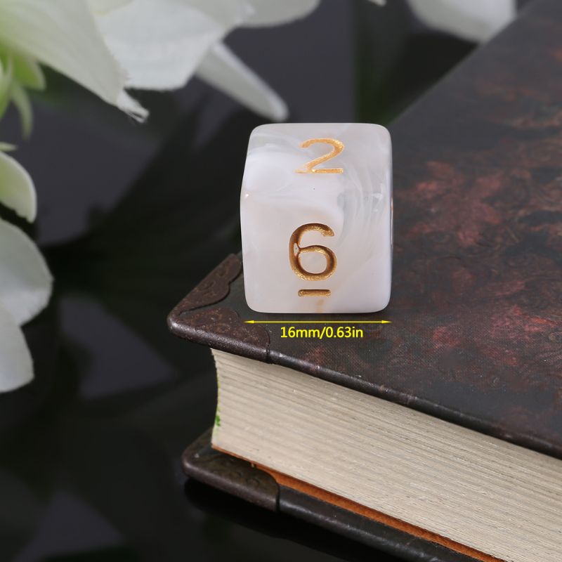 7pcs/set Transparent Sided Dice D4 D6 D8 D10 D12 D20 D&D RPG Poly Table Board Games Toy