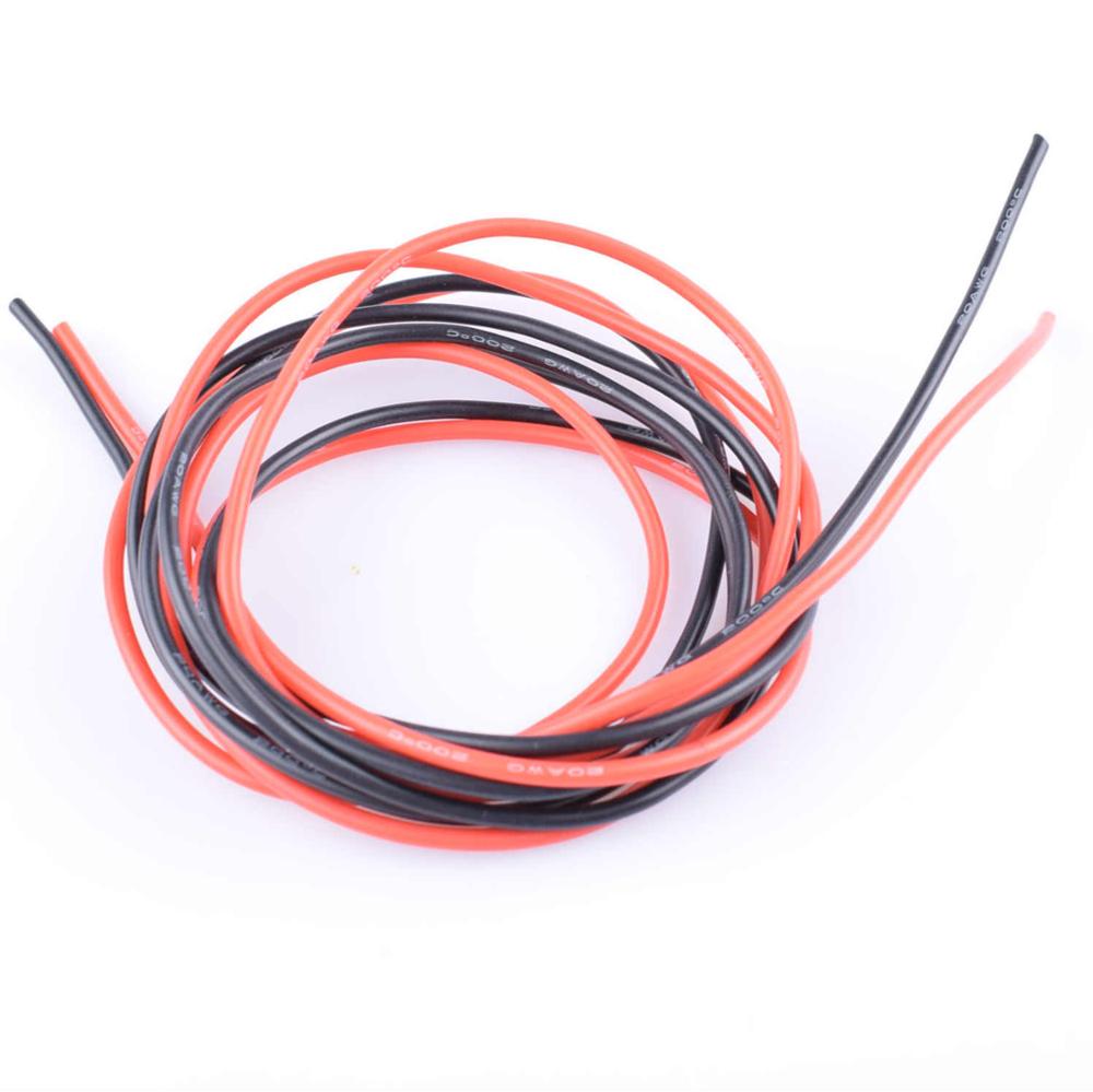 2 meter/los 10awg 12awg 14awg 16awg 18awg 20awg super weiche flexible fabrik gemacht elektrische kupfer silikon draht kabel: 22awg