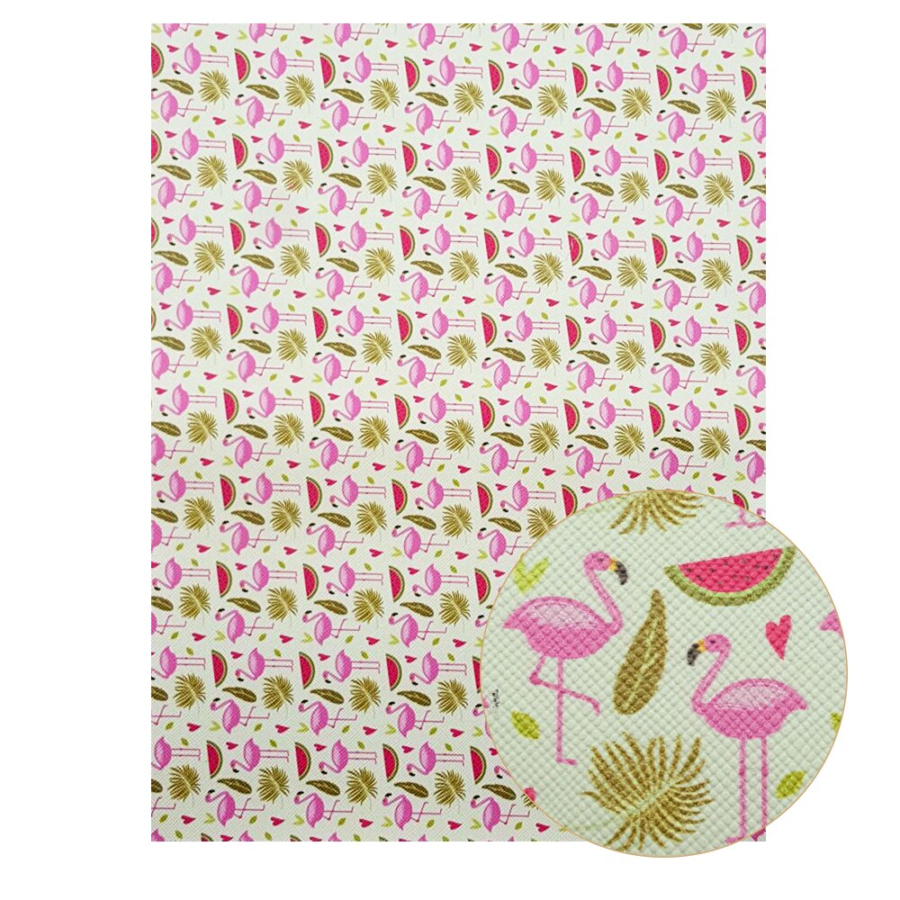 22*30cm a4 tyglakan i konstläder flamingo unicorn utskrift söta djur rosett tyg gör det själv handväskor material syntetiskt läder: 12