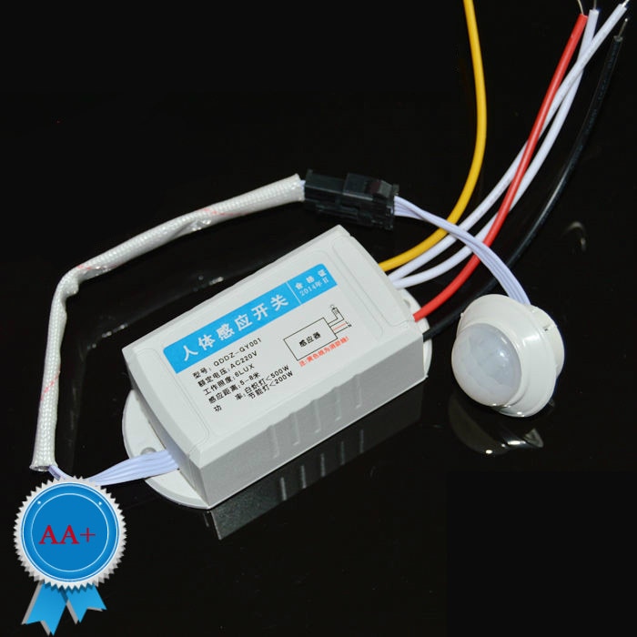 Infrared body motion sensor detector automatic light bulb control PIR motion human body sensor switch 220V