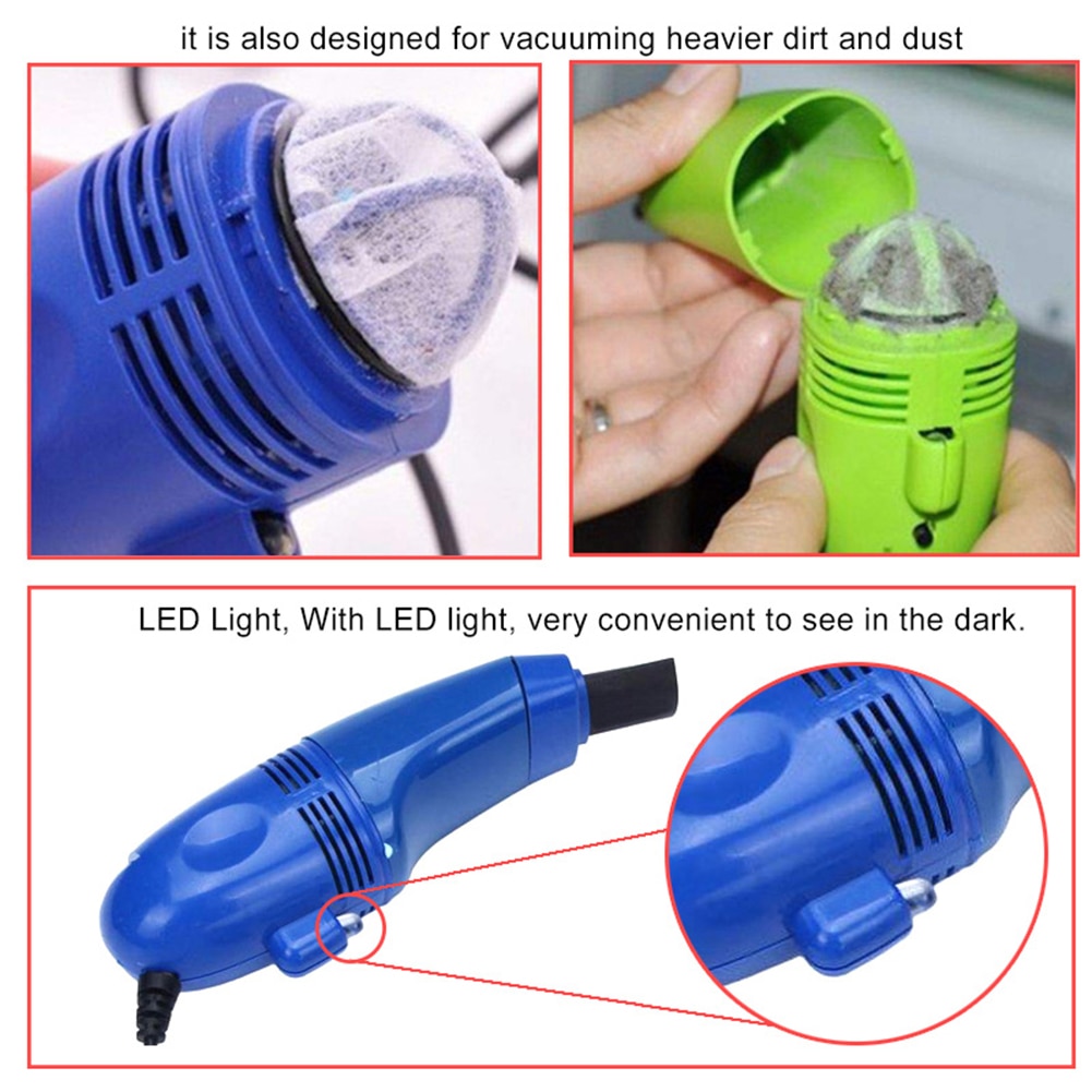 Mini USB Soft Computer Laptop Vacuum Cleaner Keyboard Gaps Cleaner Dust Removal Brush Cleaning Tool Small Suction Brush