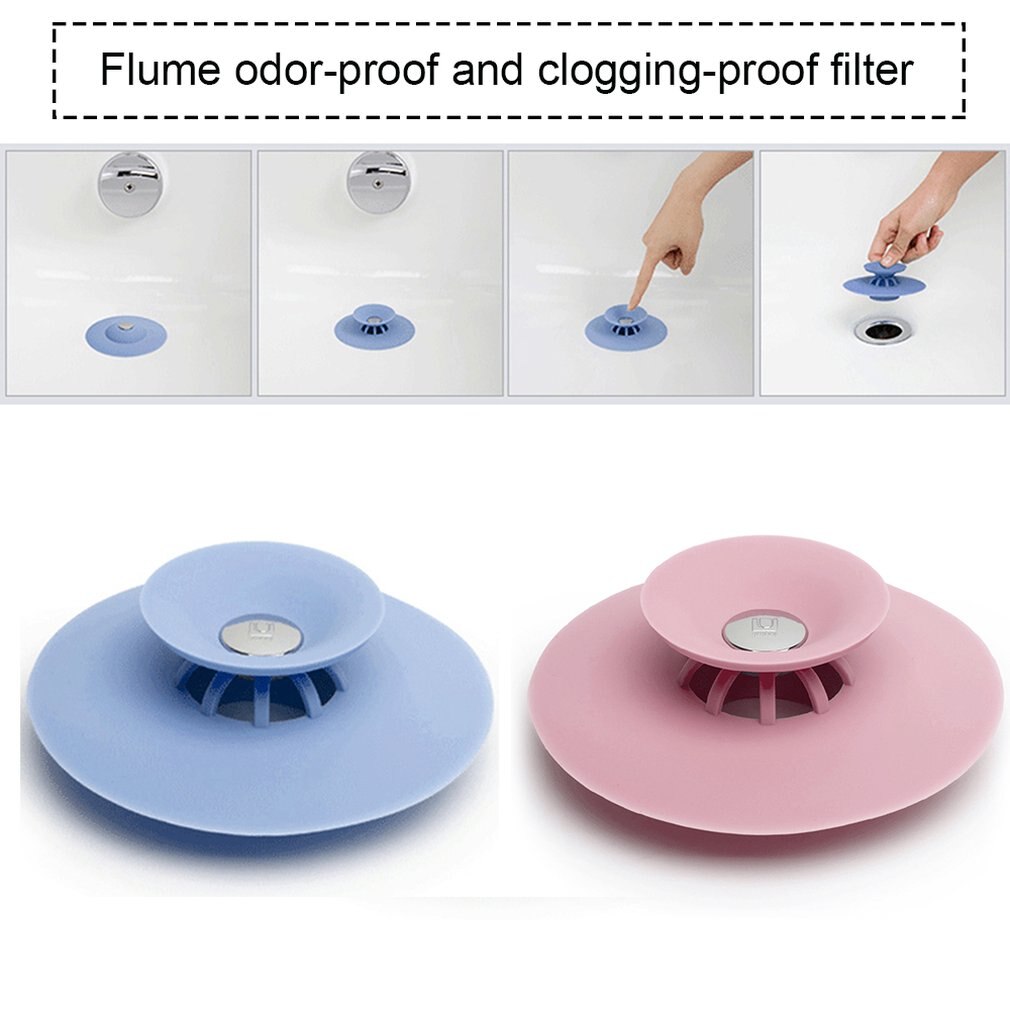 Filtre anti-blocage pour attrape-cheveux et eau, en silicone, pour cuisine, salle de bain, siphon de sol