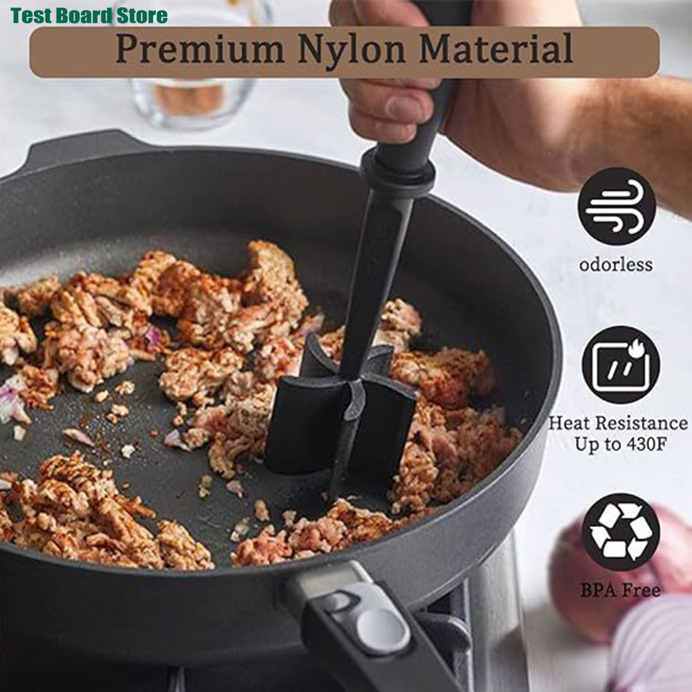 1Pc Vlees Chopper Handheld Vlees Chopper Koken Schraper Vlees Chopper Roeren Schop Geschikt voor Burger Vlees en Rundvlees Crusher