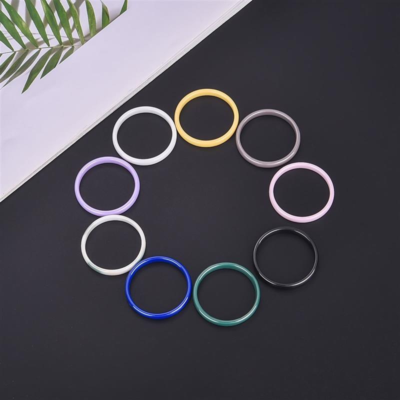Colorful Smooth 3mm Ceramic Rings For Women Men Waterproof Jewelry Minimalist Wedding Never Fade Couple Ring