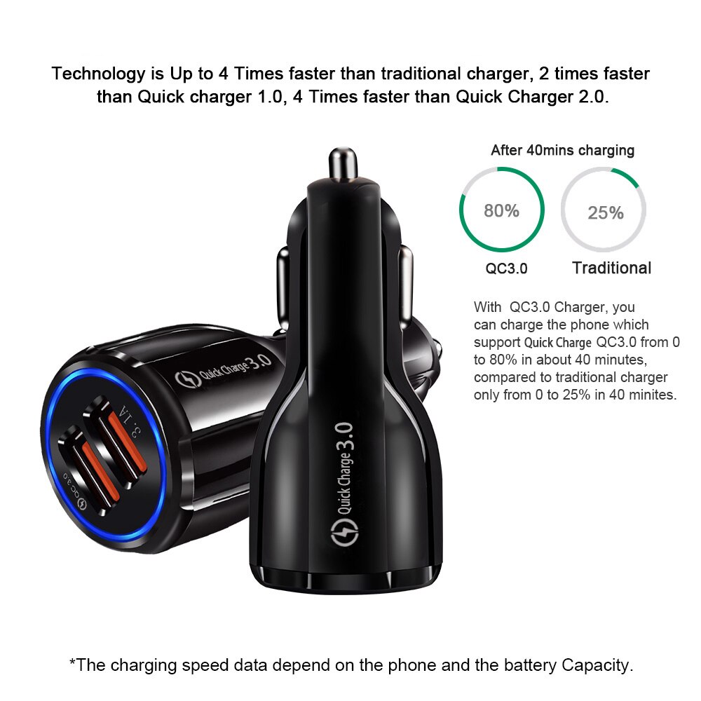 Hyvä 2 porttinen usb autolaturi 5v 3.1a pikalataus 3.0 puhelimen usb autolaturi adapteri samsung xiaomi iphone autopuhelimen lataukseen