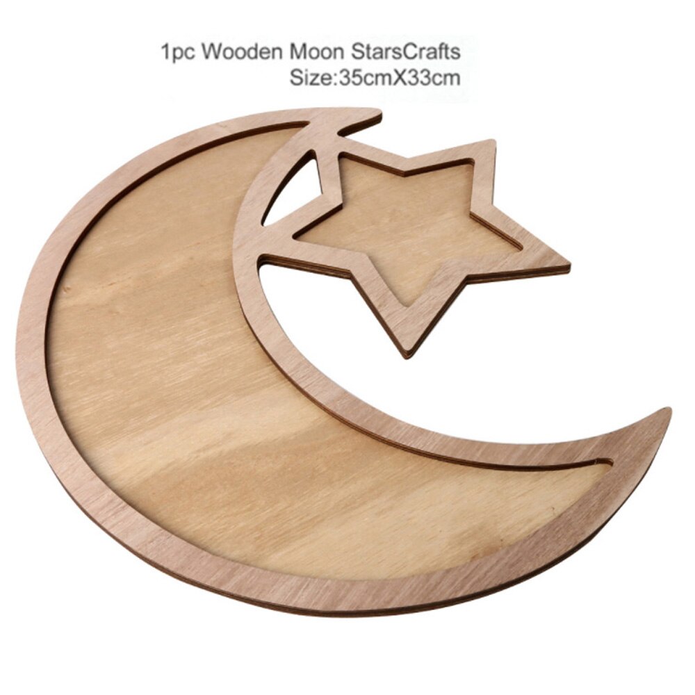 en bois Eid moubarak Ramadan décoration pour la nourriture Ramadan et Eid décor bricolage musulman Islam suspendus pendentifs Iftar déco