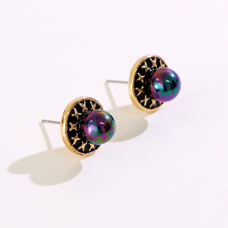 Say Hello Polynesian Hawaiian Samoa Style Vintage Grey Pearls Oil Dropping Pendant Necklace Earrings Jewelry Set K6521