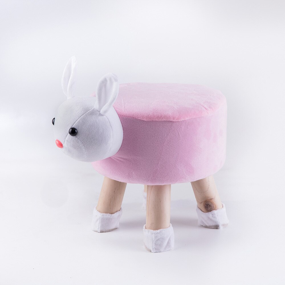 Baby Shining Kids Autostoeltjes Kid Stoel Baby Cartoon Stoel Hoogte 28Cm Creatieve Dier Bank Houten Bank Pluche Comfortabele Baby seat: Rabbit