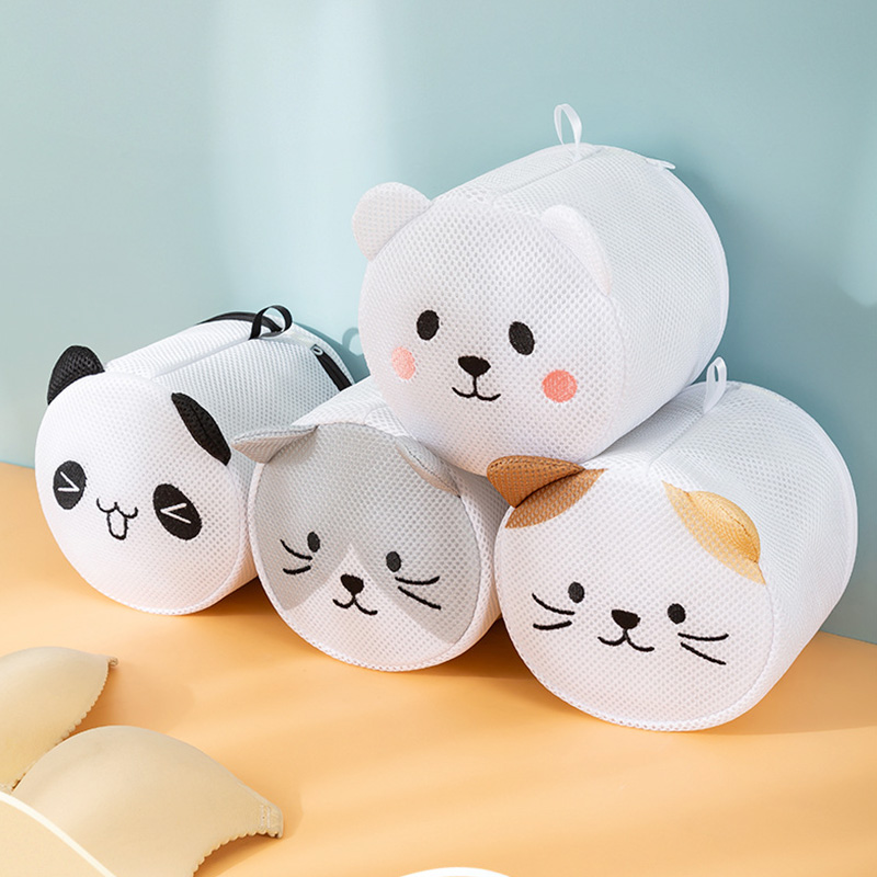 Portable Machine-wash Bra Bags Household Mesh Anti-deformation Laundry Container Bag Thicken Washing Underwear Zipper Organizer